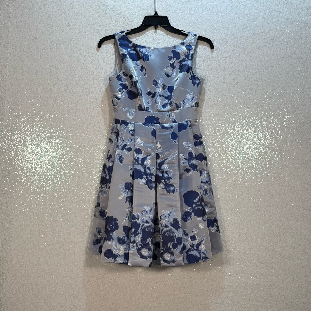 Eliza J Blue Floral Midi Dress - Picture 11 of 16